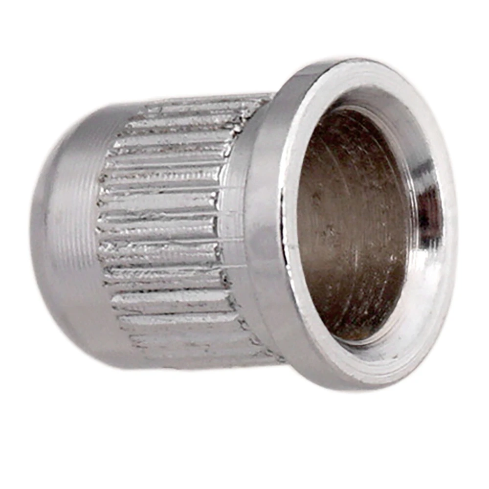 Práctico casquillos de montaje de cuerdas para bajo eléctrico, 4 Uds., casquillo para cuerpo de bajo Universal, plateado