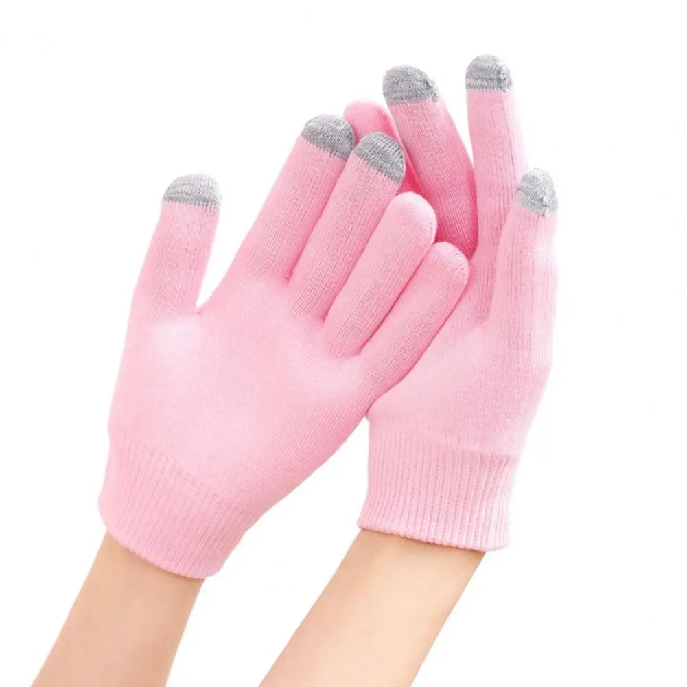 Luvas de mão anti-scura luvas de algodão reutilizáveis luvas de gel hidratante reutilizáveis para pele seca mistura de algodão touchscreen cuidados com as mãos