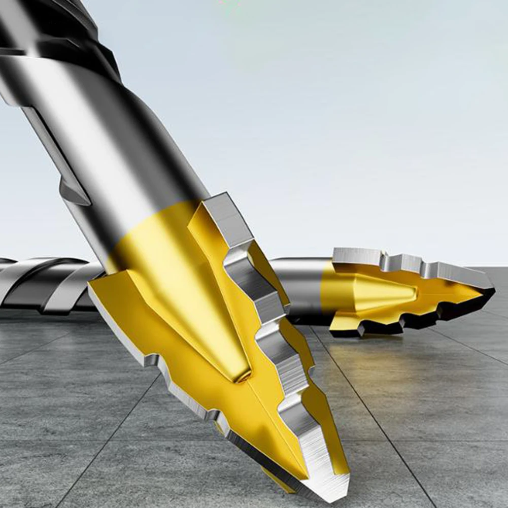 Glass tile drill bit eccentric design four flute carbide tip for accurate drilling in ceramic porcelain and marble tiles