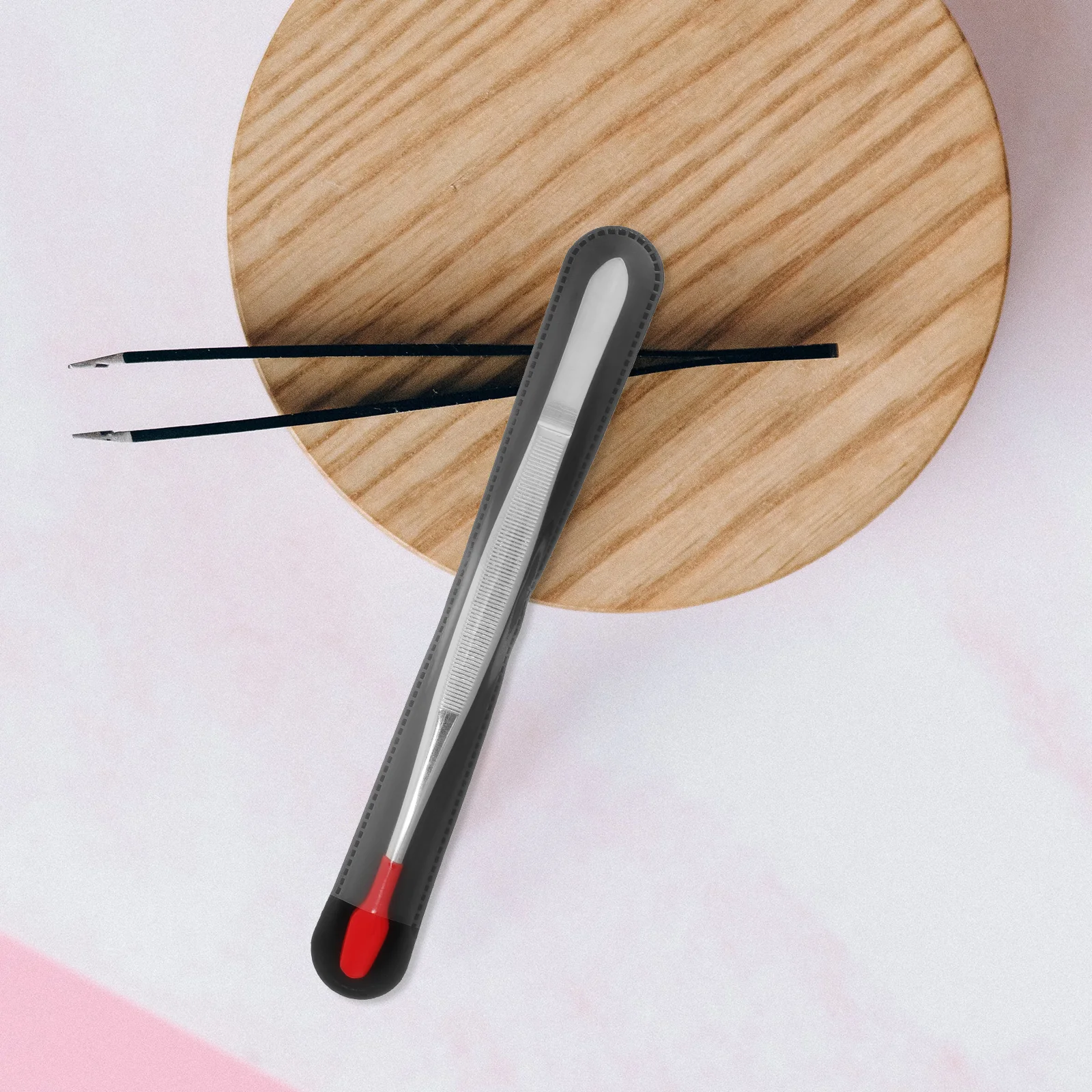 

Пинцет из нержавеющей стали с резиновым покрытием 15 см, стальной ремесленный инструмент для монет, штампов, ювелирных изделий, хобби, прецизионный плоский наконечник