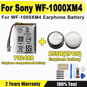 Bilashmart High Quality BackShell Z55H 702428 Replacement Battery SONY WF 1000XM4 Bluetooth Earbuds Headset Batteria + Free Tools