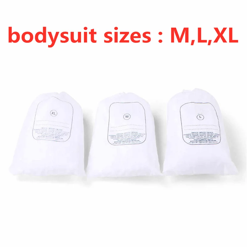 white bodysuit body suit massage suits full body disposable vacuum massages costumes for vacuum body massage slimming machine
