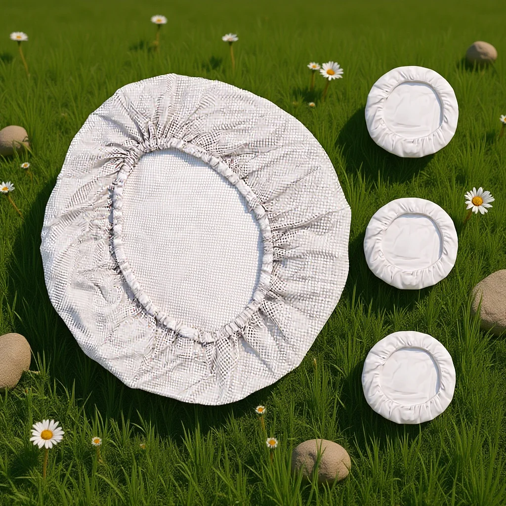 

4Pcs Cotton Polyester Blend Hair Net Reusable Elastic Bouffant Cap for Kitchen Cooking Baking Chef Food Service Workers