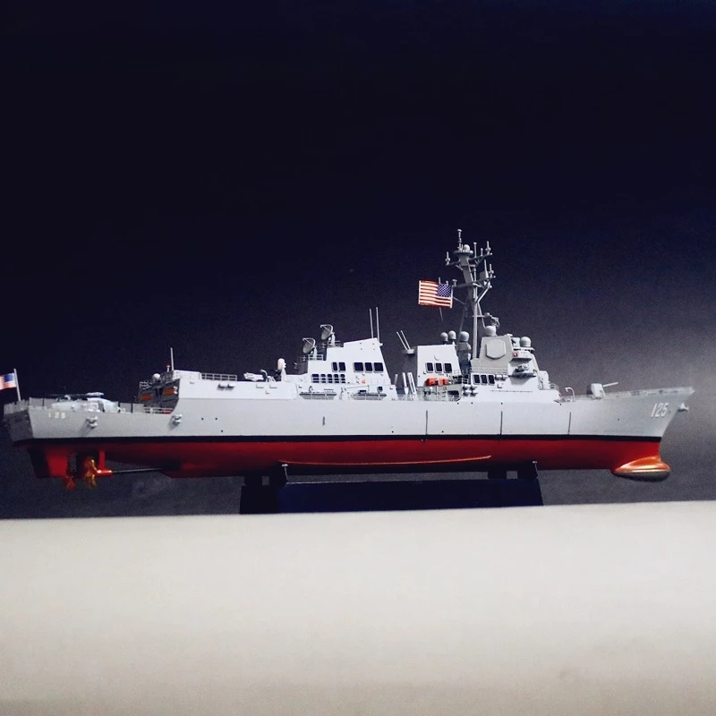 

1/350 US Arleigh Burke-3 Guided Missile Destroyer DDG125 Model Simulation Static Finished Warship Model Home Decoration