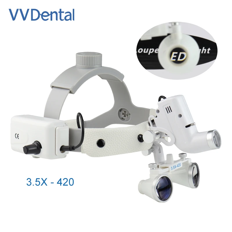 

Head-Mounted Magnifier with Headlight 3.5X 60mm Hands-Free LED Illumination Loupe for Reading Craft Jewelry Repair Inspection