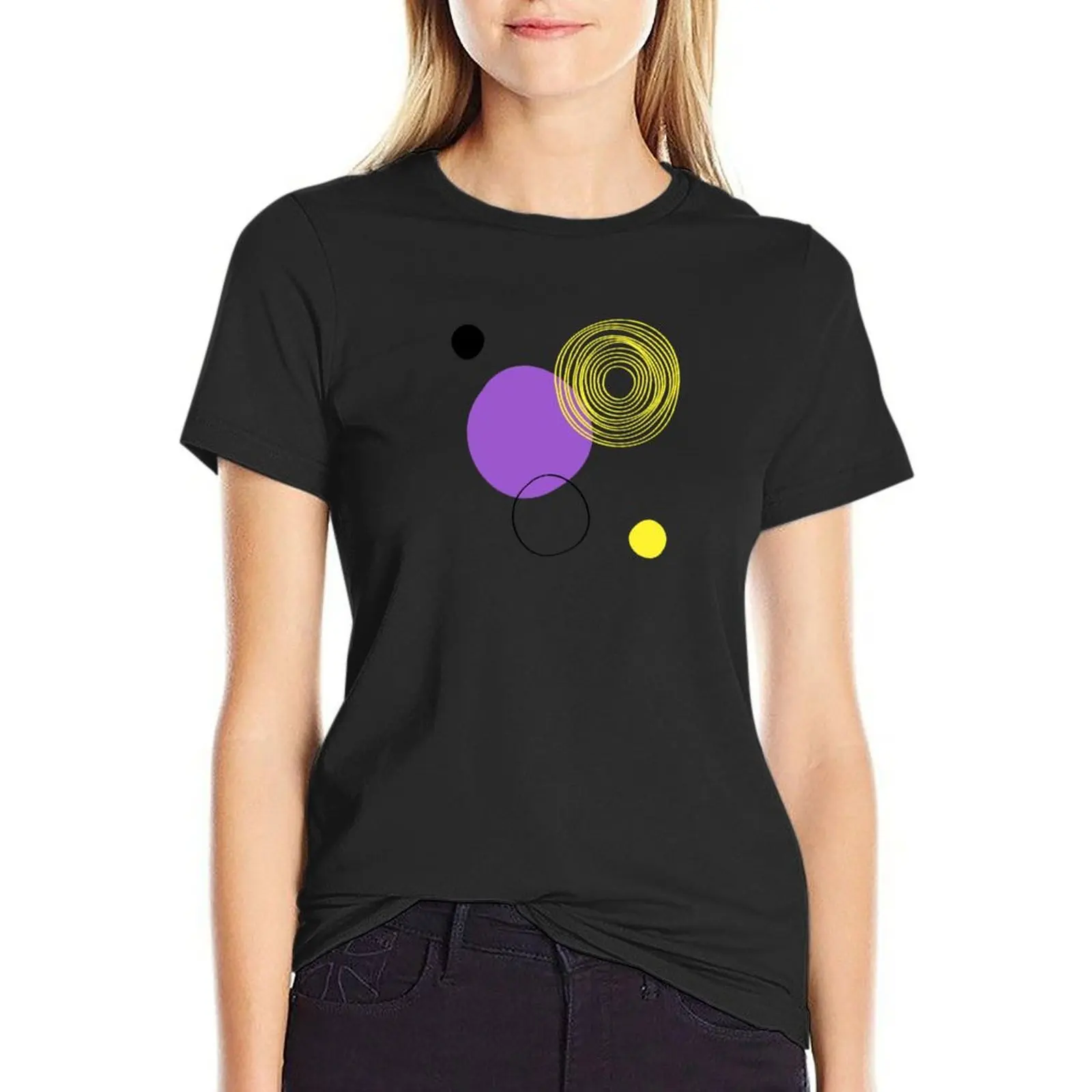 Minimalistic Pride Design (Non-binary) T-Shirt female Short sleeve tee lady clothes cropped t shirts for Women