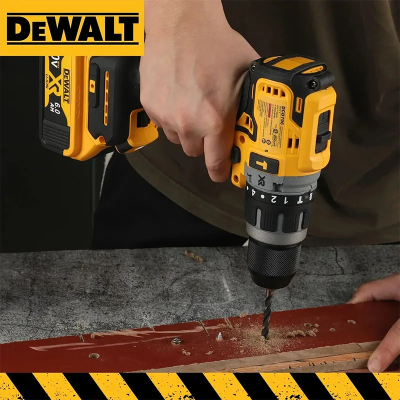 

Аккумуляторная бесщеточная ударная дрель DEWALT DCD796 20В, портативная, компактная, перезаряжаемая, электроинструмент
