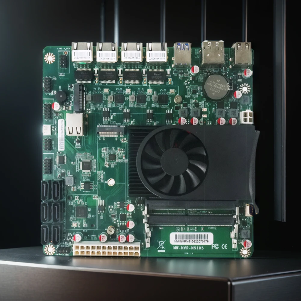 Placa base Industrial N5105 Mini ITX, 4 núcleos, 4 hilos, enrutador Firewall, placa base, procesador de baja potencia, red 4x2,5G I225 2 * DDR4