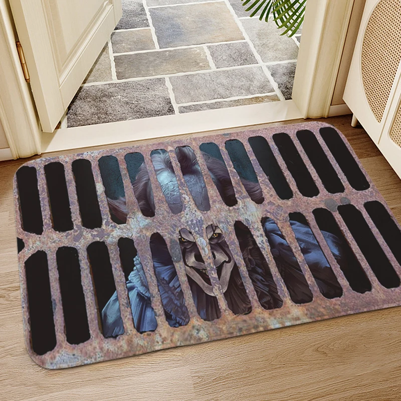 

Clown Trap Horror Hallway Balcony Foot Mat Bedroom Rug Custom Doormat Entrance Door Slip-resistant Carpet for Kitchen Home