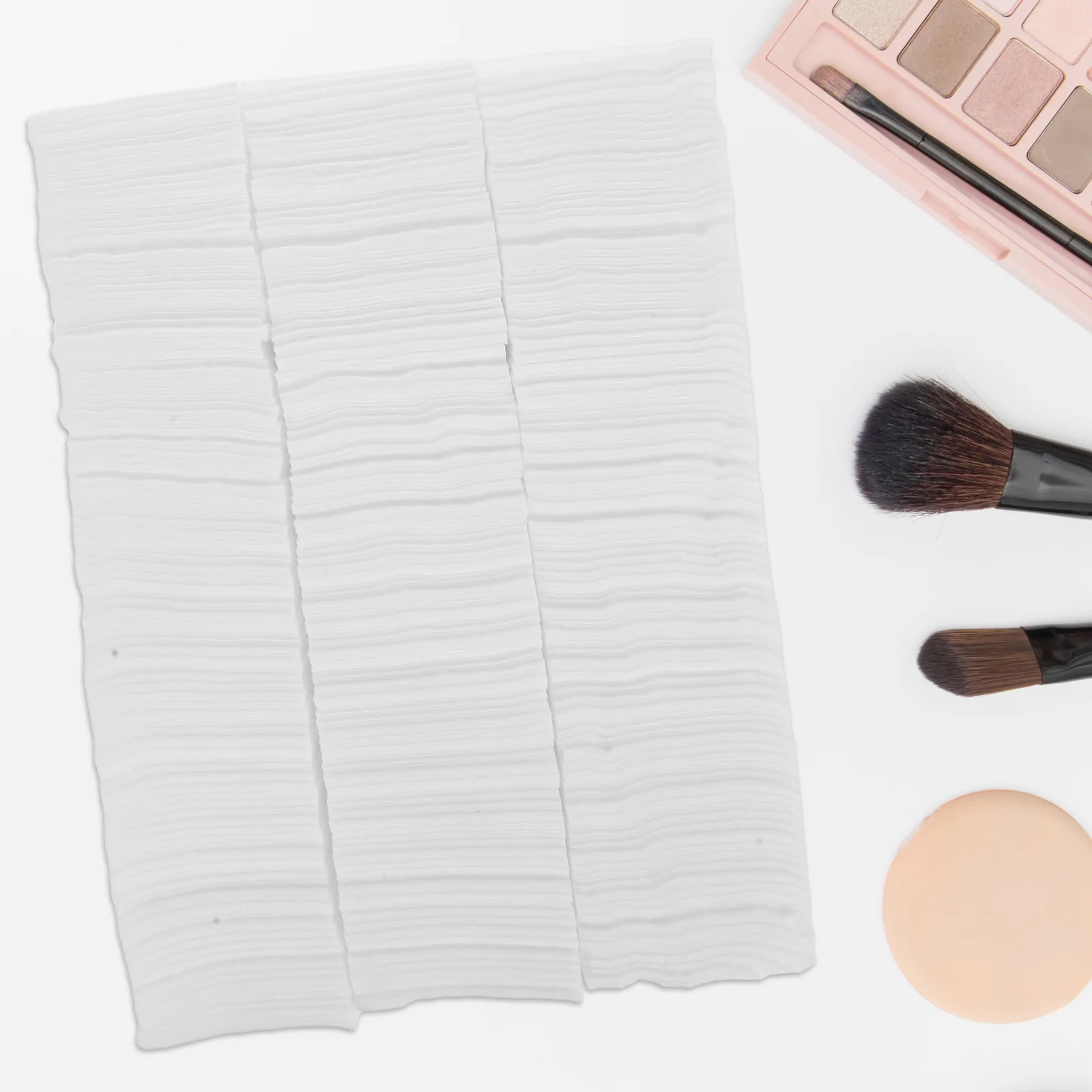 500枚入り 二層構造 厚手コットンパッド メイク落としタオル ソフト洗顔ワイプ サロン必需品 コットンフェイスワイプ