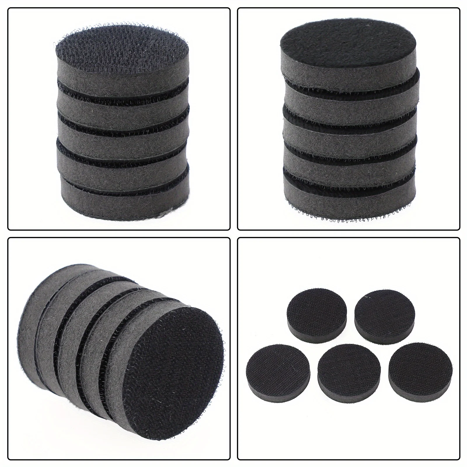 5 Pieces of 5 X 50mm Soft Sponge Interface Pad Hook Sandpaper Pad for Sanding, Polishing and Grinding Disk Baseplates
