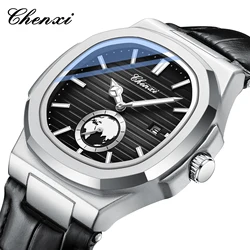 CHENXI Men's Quartz Watch With Leather Bands High Quality Waterproof Calendar Watches For Men Fashion Wristwatches 2024