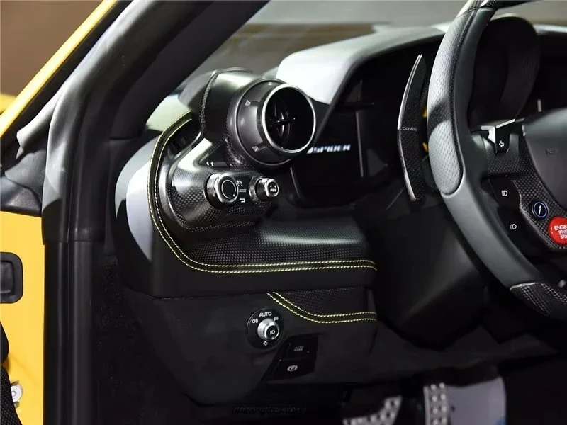 Dry Carbon Fiber 2019 to 2023 F8 Tributo Spider LHD Left Side AC Outlet Full Dash Vent Panel for F8