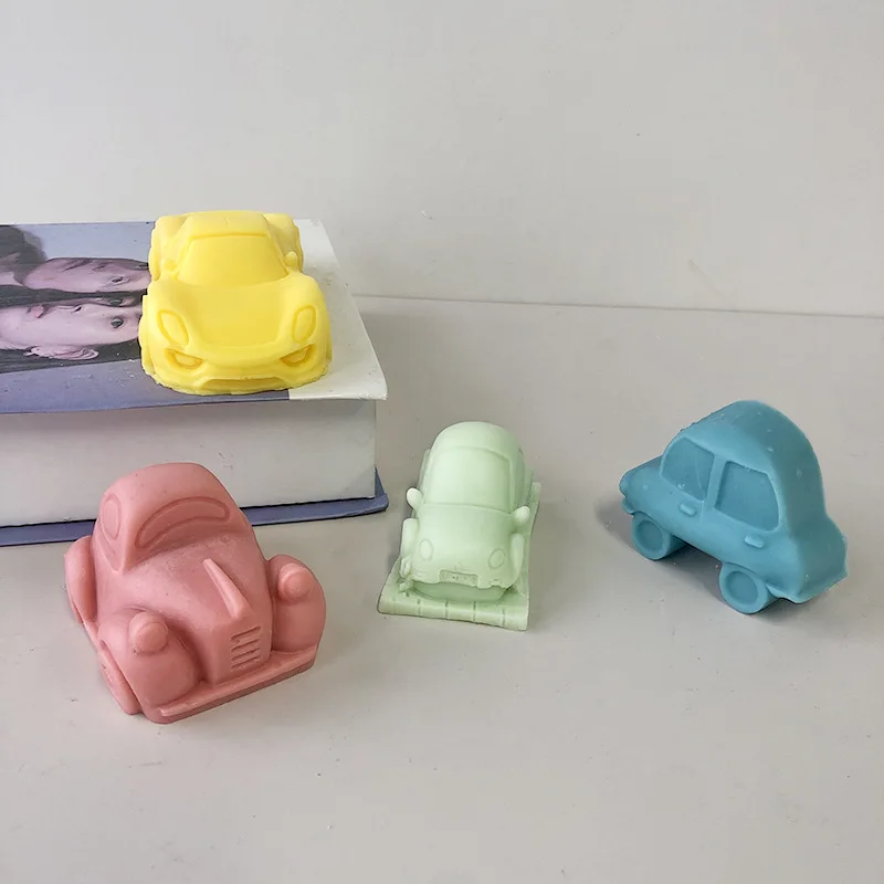 3D Car Cake Decor Soap Mold Cars Shape Mini Cute House Craft Art Silicone Molds Silicone Candle Molds