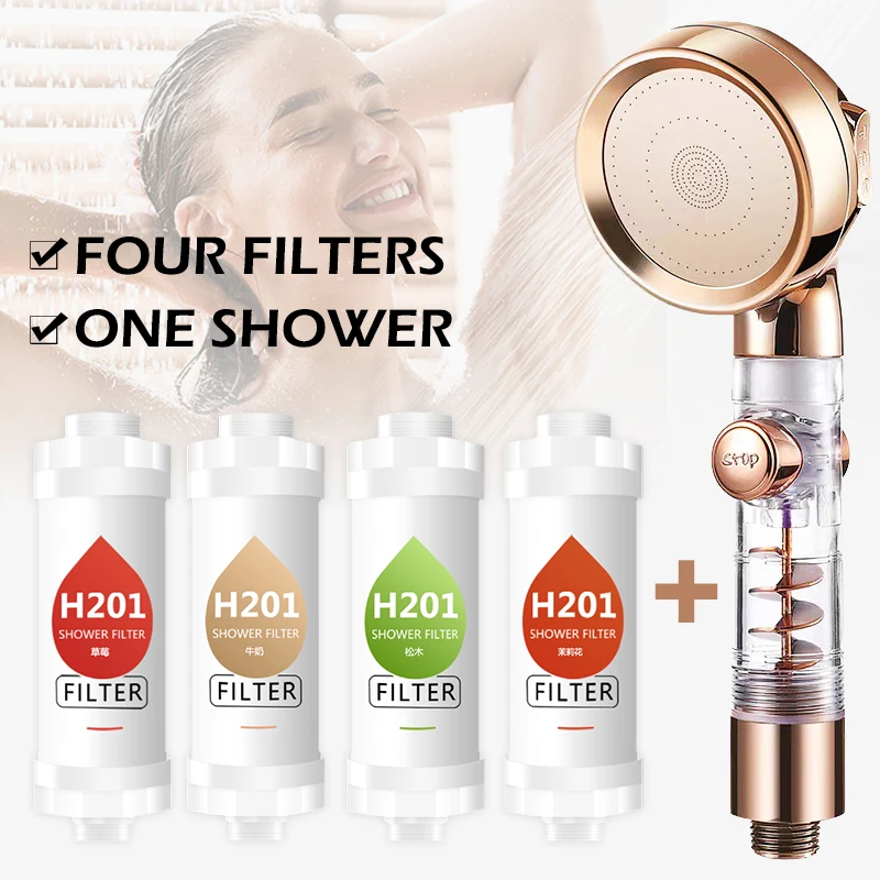 Skin Fragrance Shower Filter Vitamin C Shower Head Filter Water Softener Scented Shower Head Improve Hair Bathroom Accessories