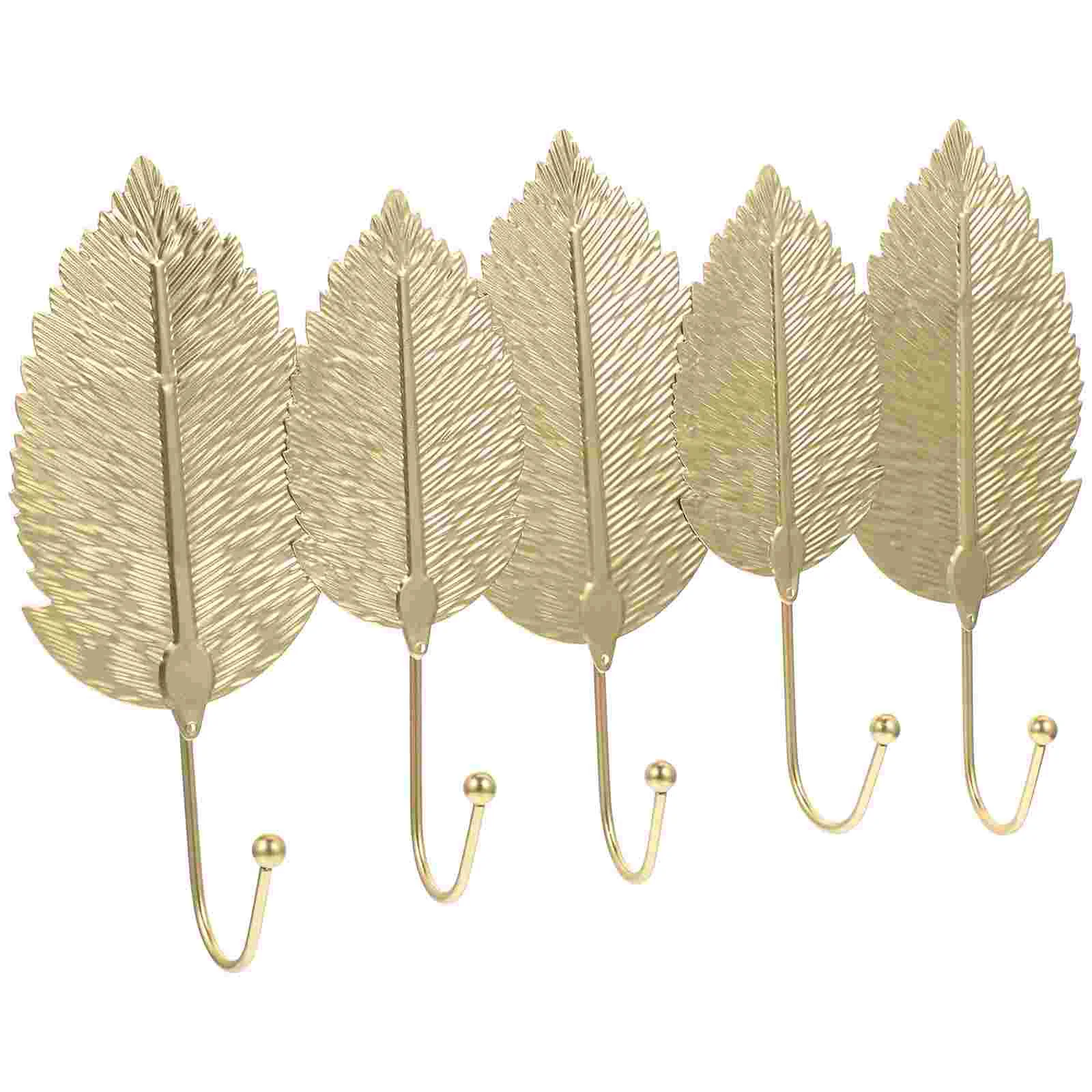 

Four Leaf Hooks Clothes Holder Key up Decorative Living Room Coat Hanger Iron Garment Rack