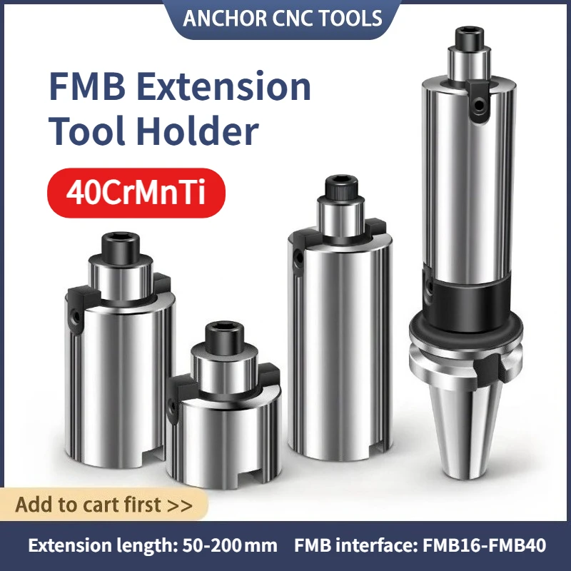 FMB Face Mill Extension Rod FMB16/22/27/32/40-50 100 150mm Tool Holder Lathe BT30 BT40 Spindle Connected Shank  Extension Arbor