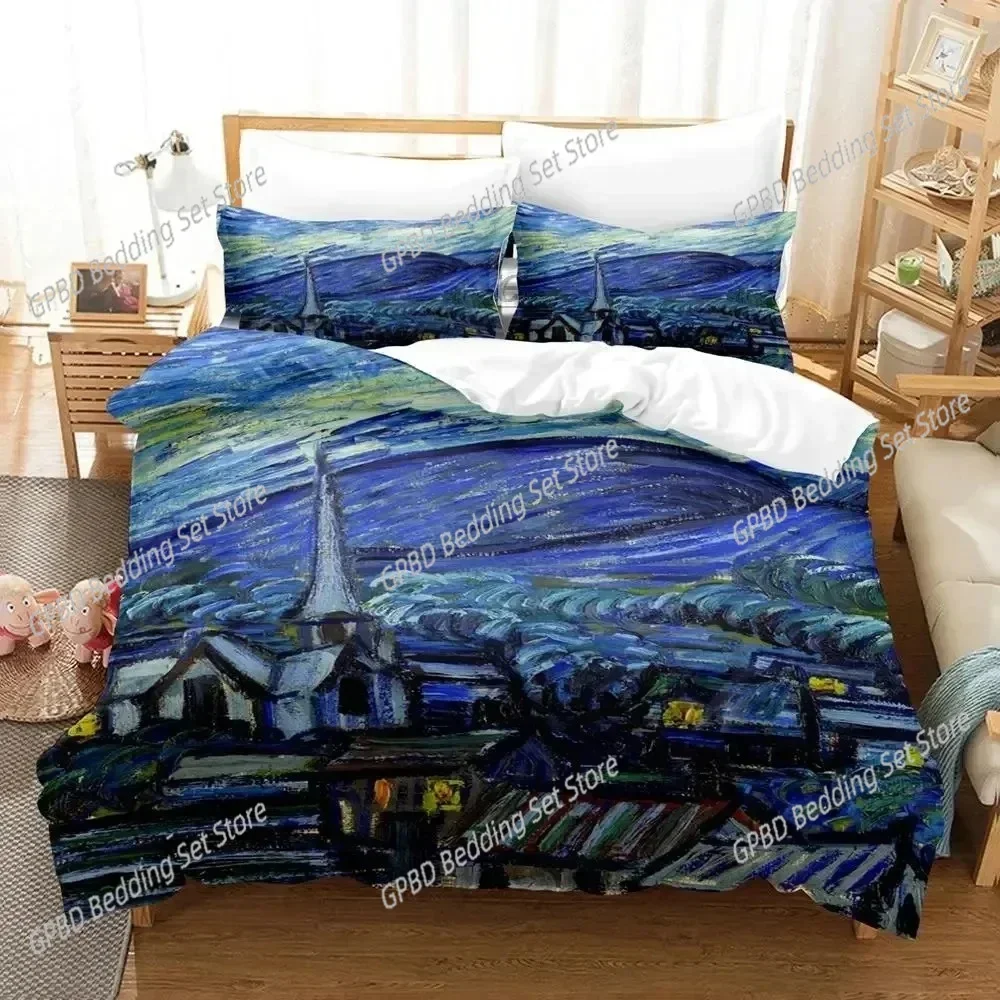 3D Print Van Gogh Bedding Set Single Twin Double Queen King Cal King Size Bed Linen Set