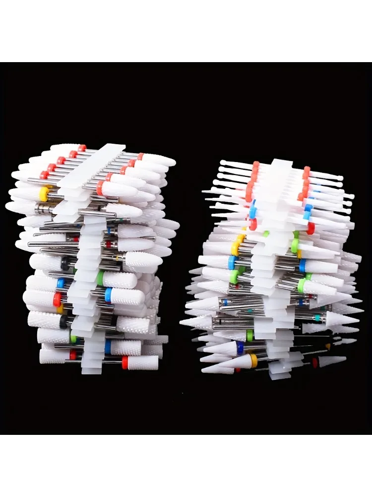 Conjunto de brocas de cerâmica para unhas, 10 peças, cortador elétrico de manicure e pedicure, para