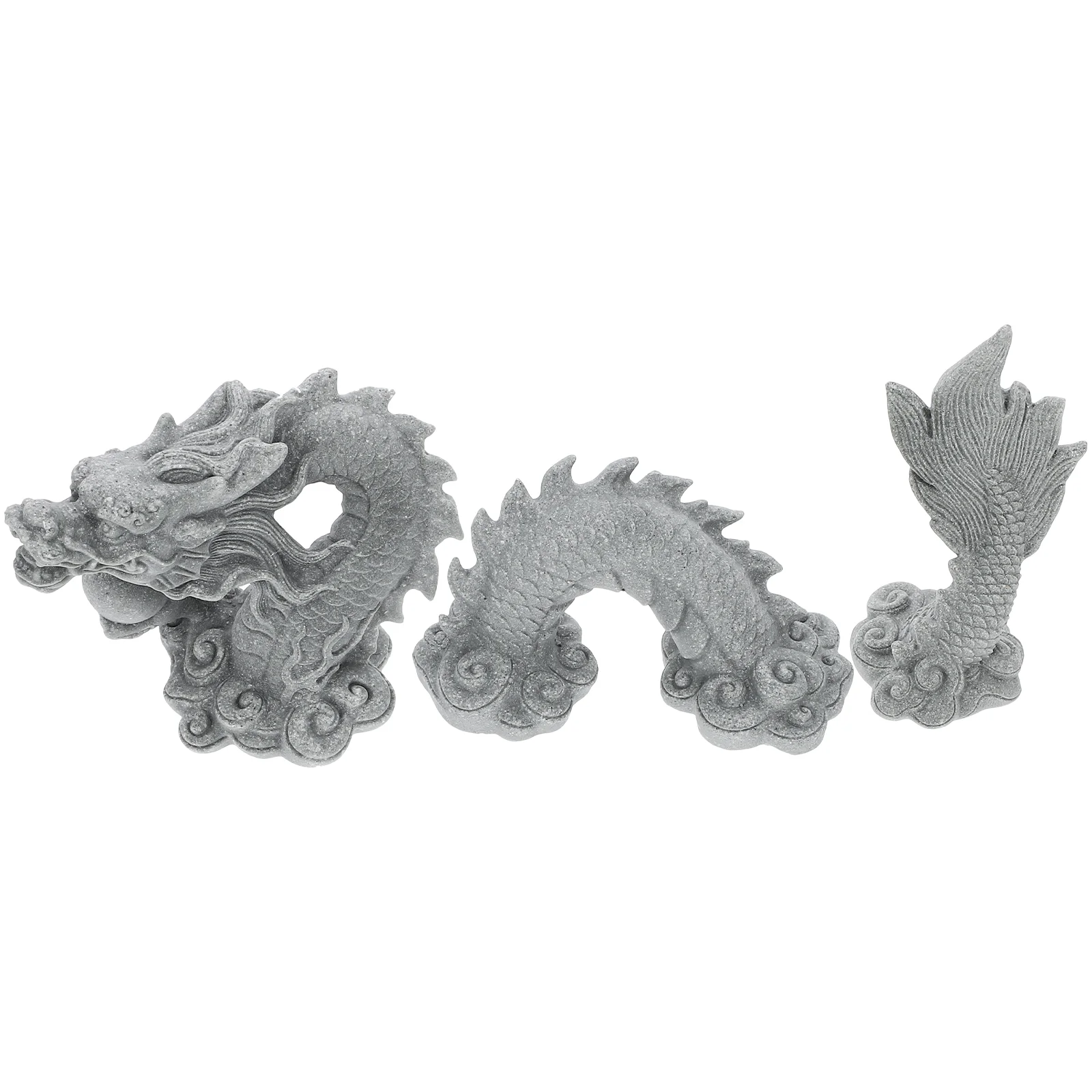 Fish Tank Decorations Decorative Dragon Table Ornament Shape Desk Statue Synthetic Resin Chinese Office Decorate