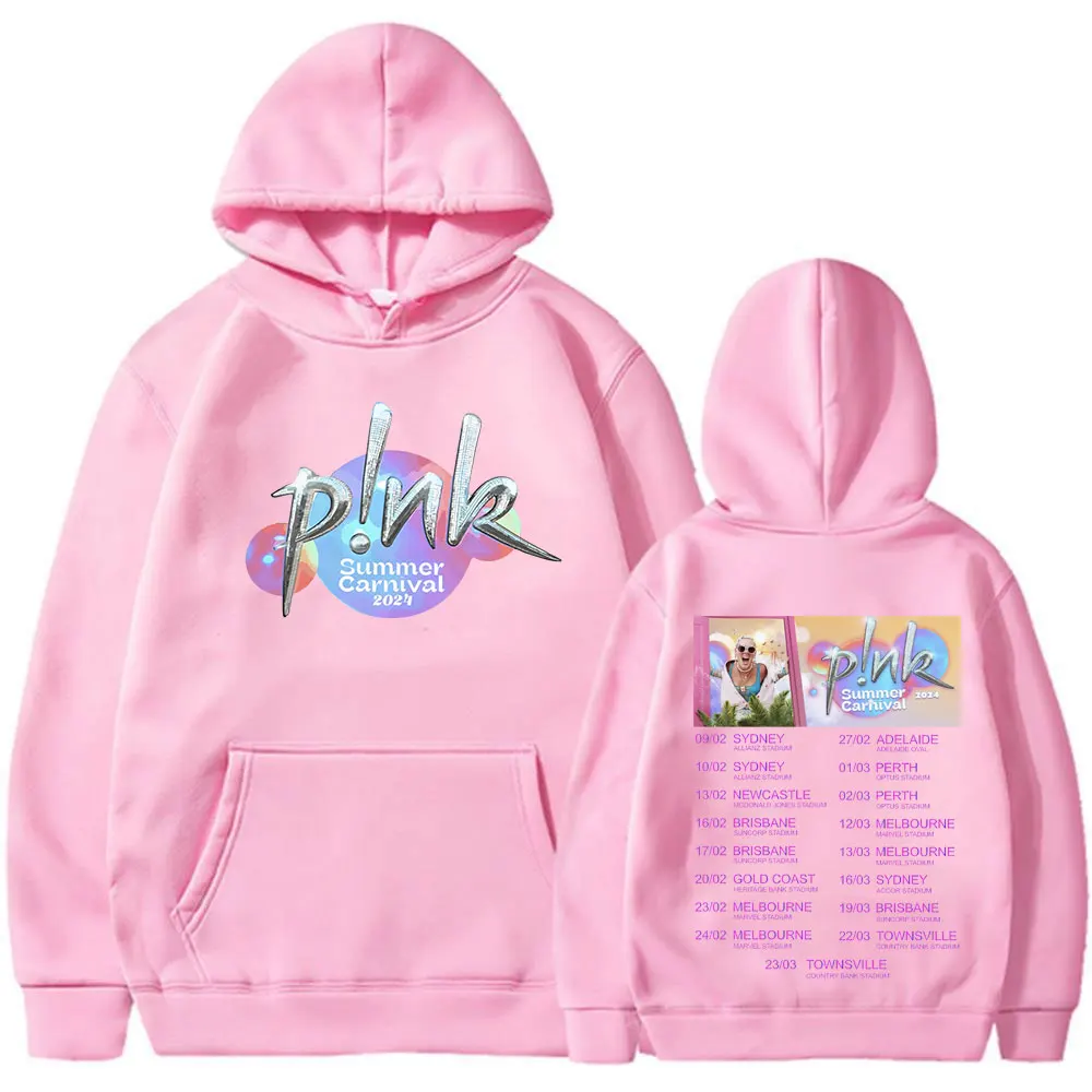 Pink Singer Summer Carnival 2024 Tour Concert Hoodie Men Women Fashion Harajuku Pullover Clothing Oversized Sweatshirt Fans Gift