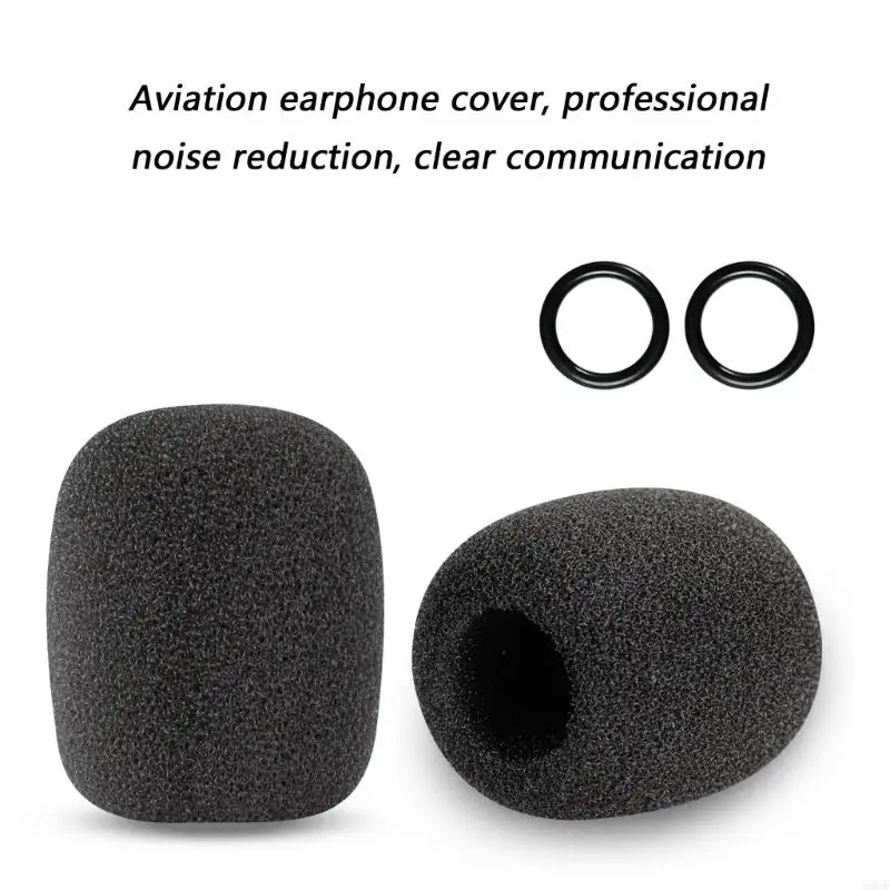 Sponge Microphone Cover And Silicone Circle Replacement for A10 A30 Headset Wind Noise Reduction 83CE