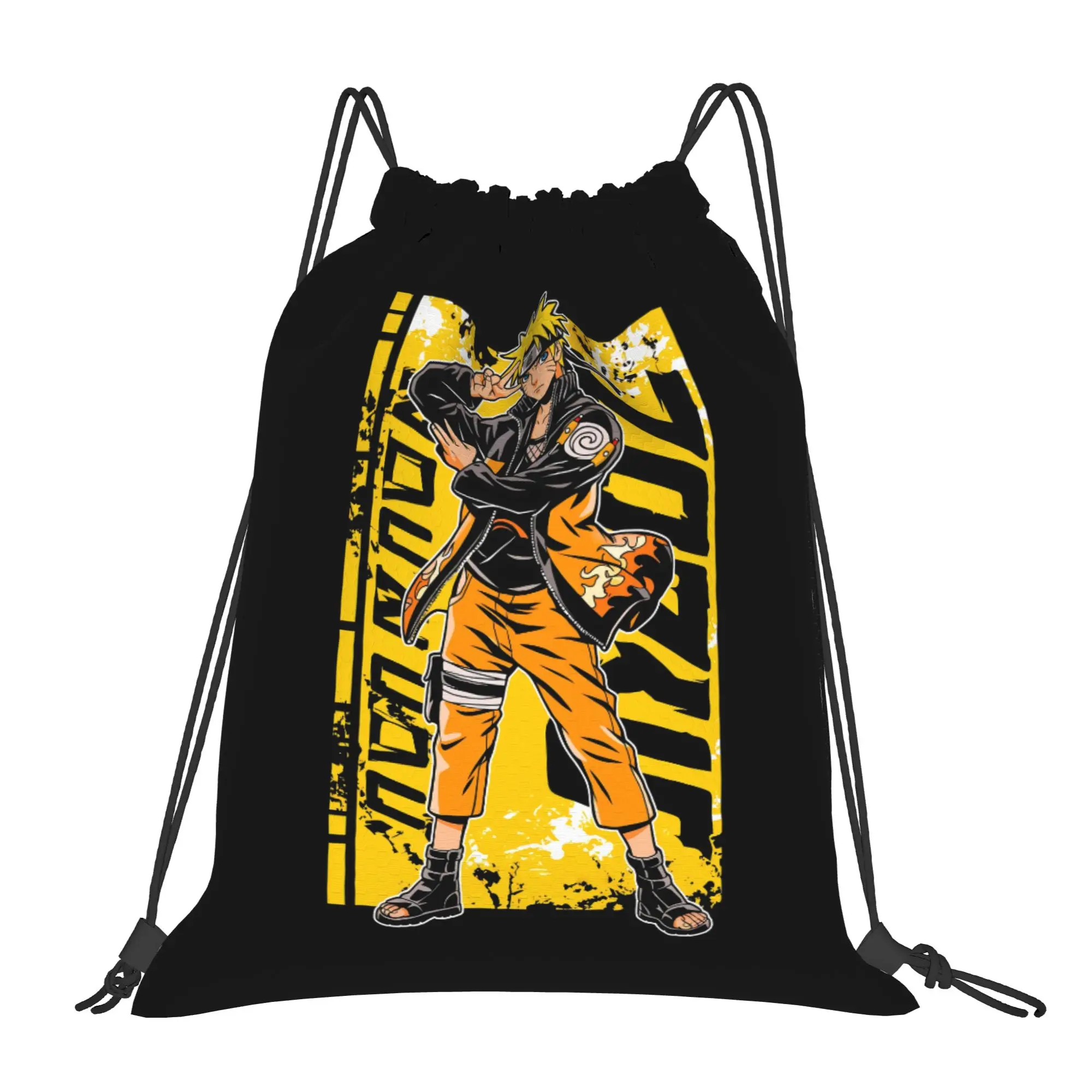 gym Pouch Naruto anime comic  Drawstring Bags Men Women Storage Backpack Teenager Travel Bag Multi-function Pocket