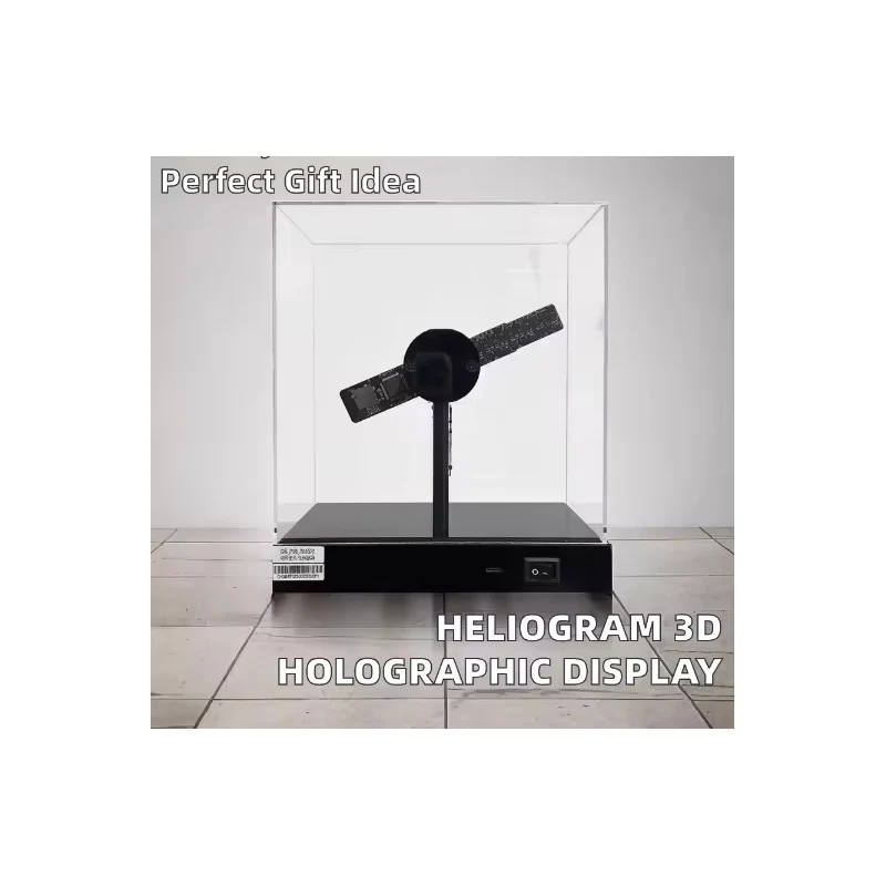 P20 HD 3D Desktop Hologramm Fan Projektor Display Business Werbung Logo Licht Holographische Lampe Projektoren Wiederaufladbare