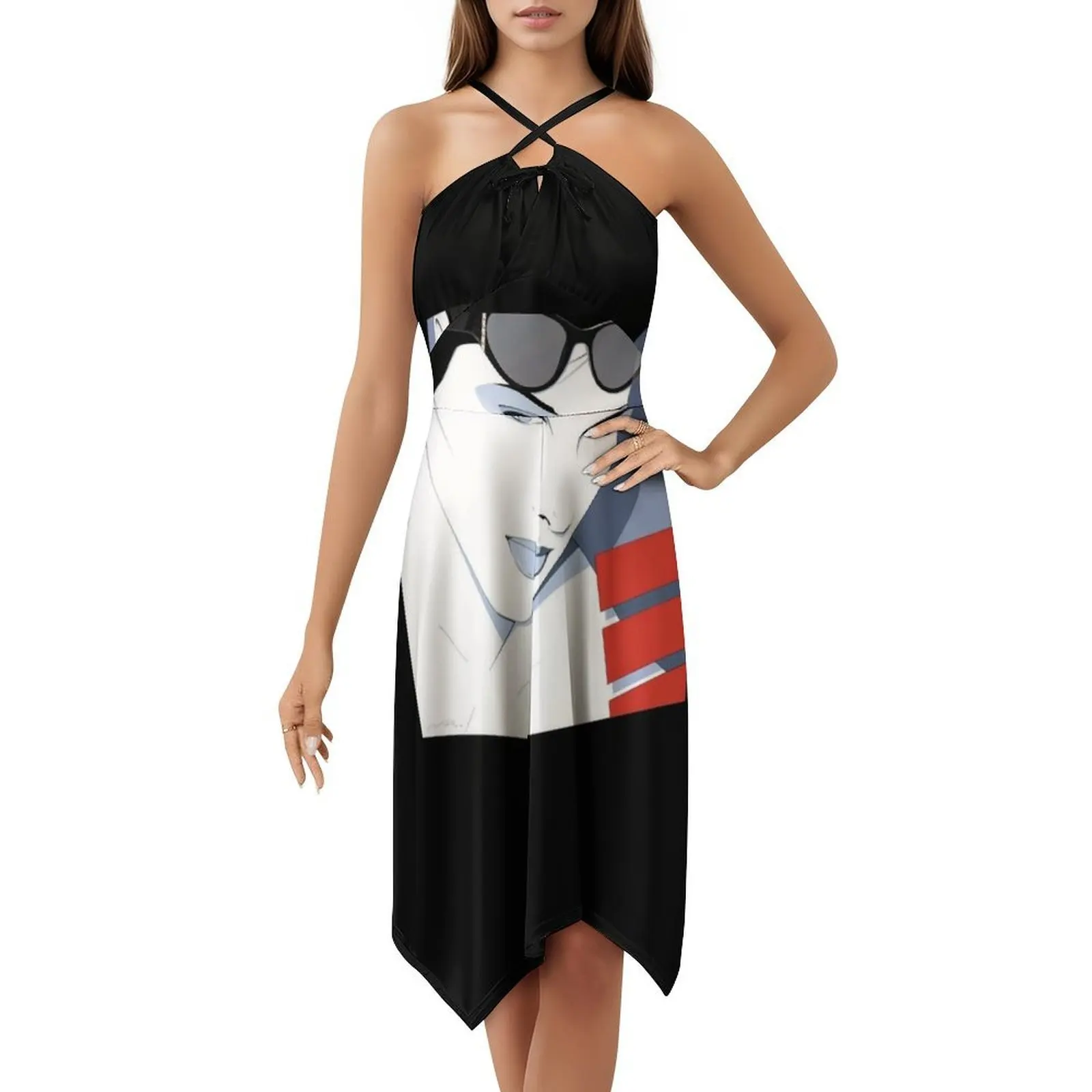 هوت كوتور مؤطرة ناجل امرأة كلاسيكية. فستان قصير على طراز Preppy للنساء على شكل حرف A فستان كاجوال فضفاض مناسب للاستخدام اليومي هوت كوتور #5