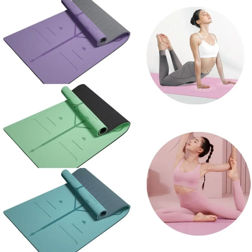 

New Foldable TPE Yoga Mat Anti-Slip Shock Absorption Yoga Training Mat Thicken Fitness Exercise Pad Fitness Training