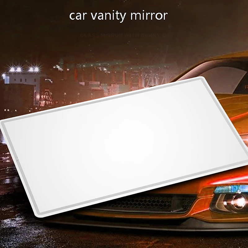 Car Cosmetic Mirror Stainless Steel Portable Sun-Shading Makeup Mirror Auto Visor HD Cosmetic Mirrors Universal Auto Decoration