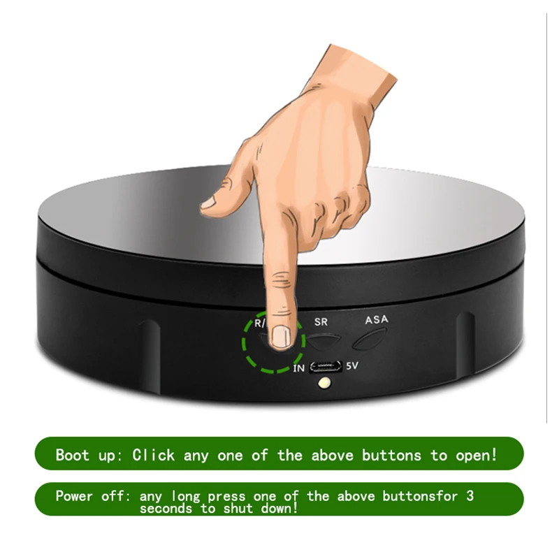 10KG 360 Degree Electric Rotating Turntable Display Stand with Battery For Jewelry and Watches