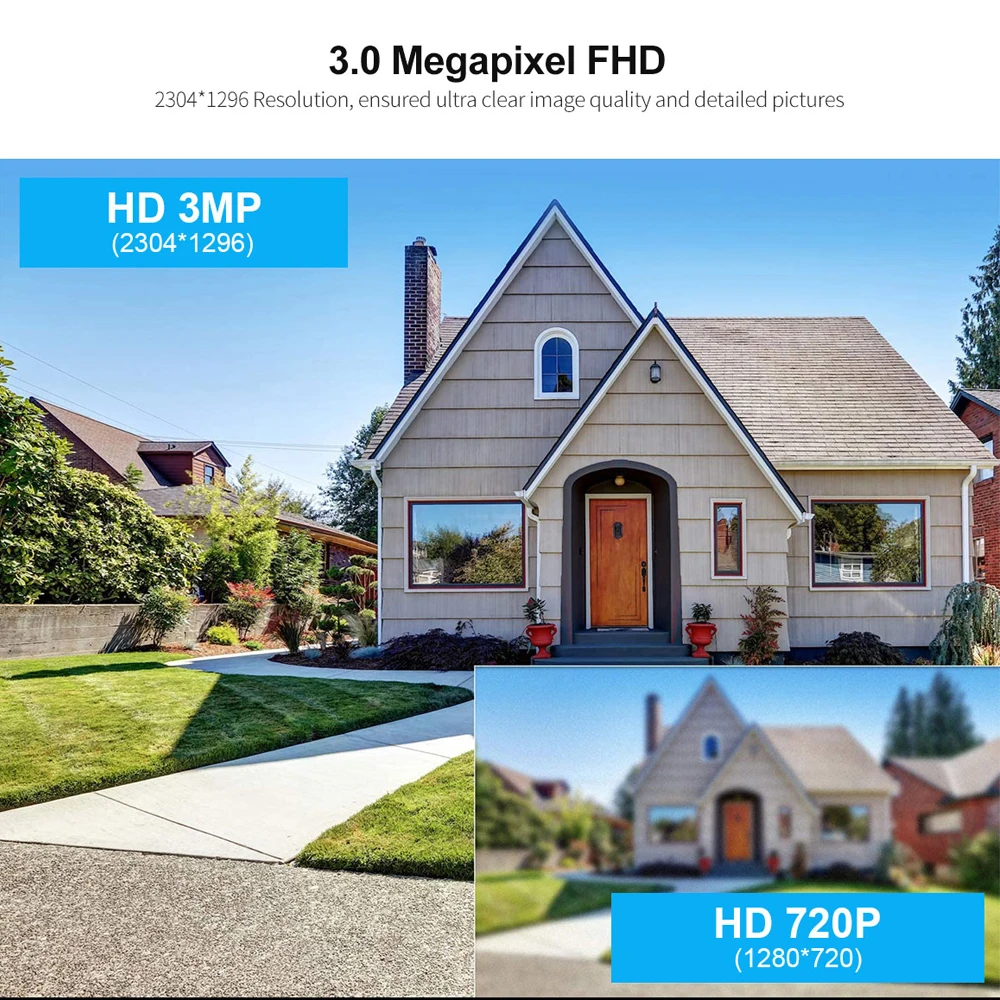 Srihome 3MP SH033 Battery Camera Kits 4ch Base Smart Home Wi-fi Router Security PIR Home Baby Monitor Camera