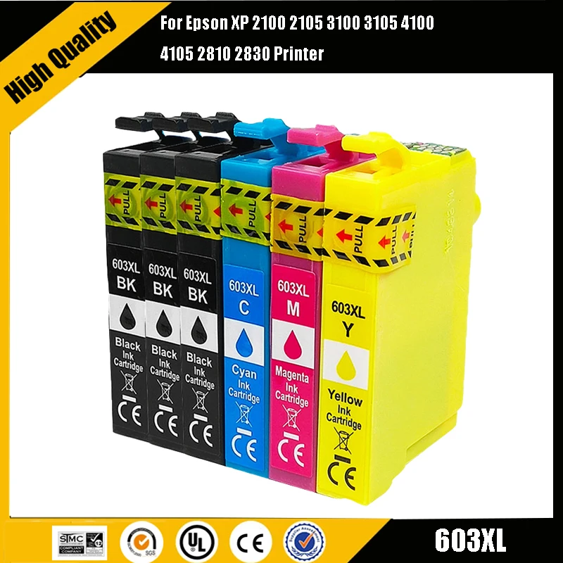 

Einkshop T603 603XL Compatible Ink Cartridge 603 XL E603 For Epson XP 2100 2105 3100 3105 4100 4105 2810 2830 Printer