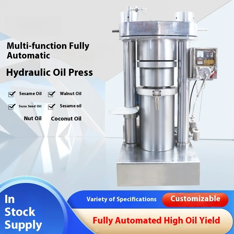 

Fully Automatic Hydraulic Oil Press, Commercial Medium-sized Oil Mill, Multifunctional Sesame Oil Press Equipment