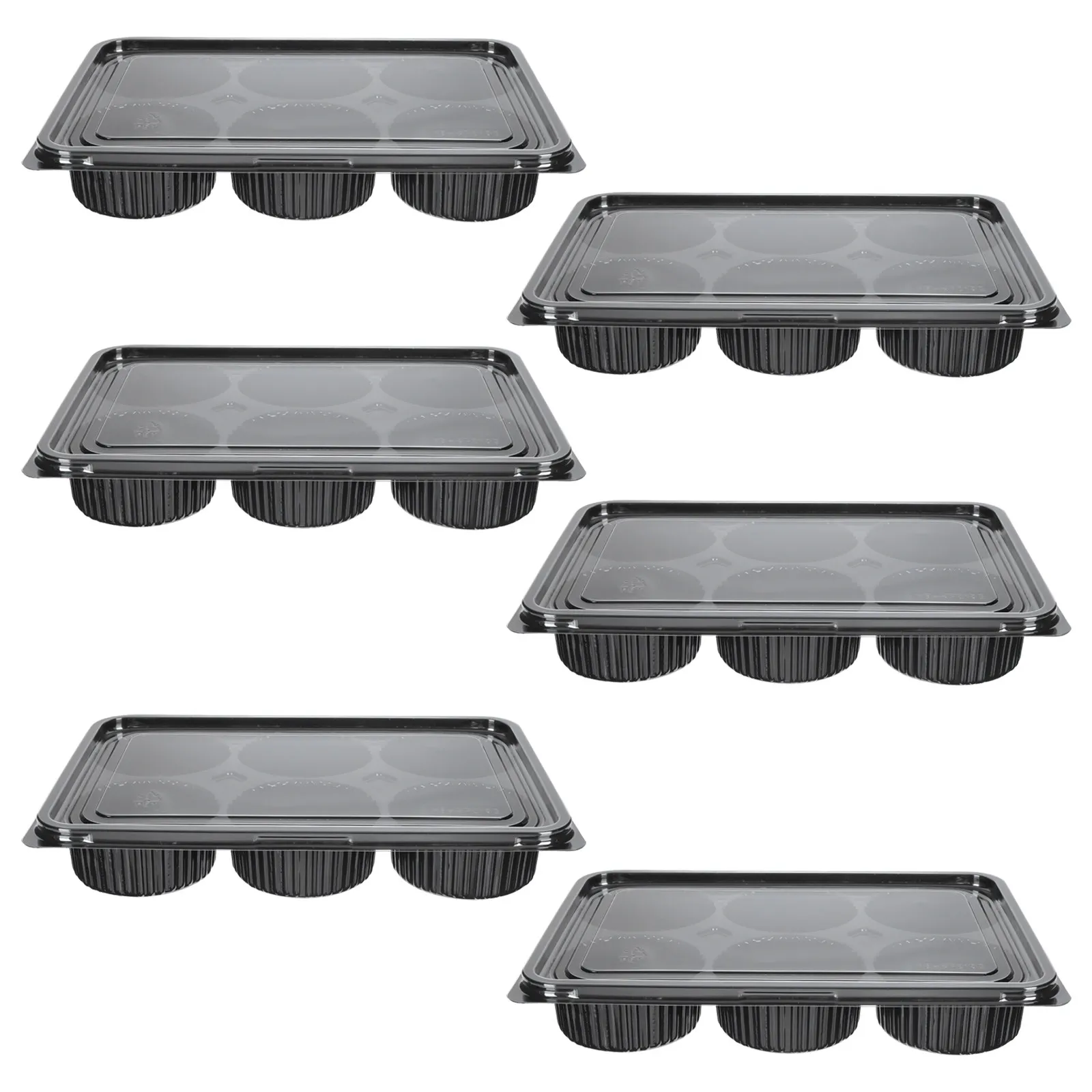 Caja transparente para 6 piezas de pastelitos de yema de huevo, cajas de embalaje para postres, contenedor para pastel de luna, envases pequeños para pasteles, cajas de plástico.