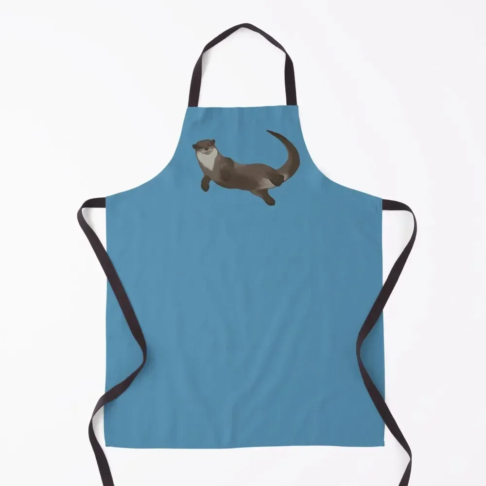 Thimble the Otter Apron chef costume Waterproof Things For The Kitchen Kitchen And Household Goods Apron