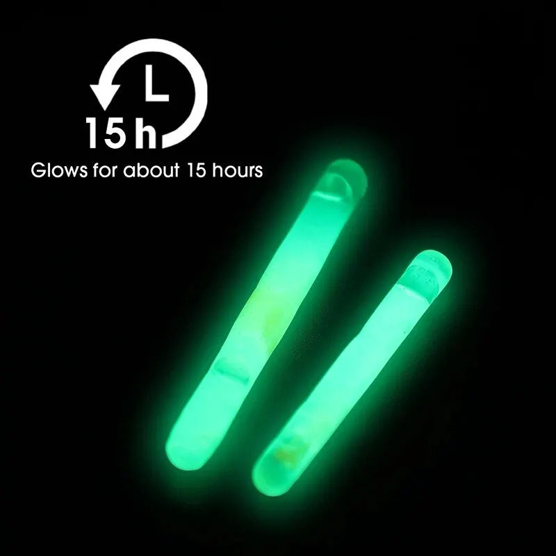 50PCS Fireflies Fluorescent Lightstick Light 2.2-4.5mm Fishing Float Rod Lights Dark Glow Stick Useful Fishing Tackle Accessorie