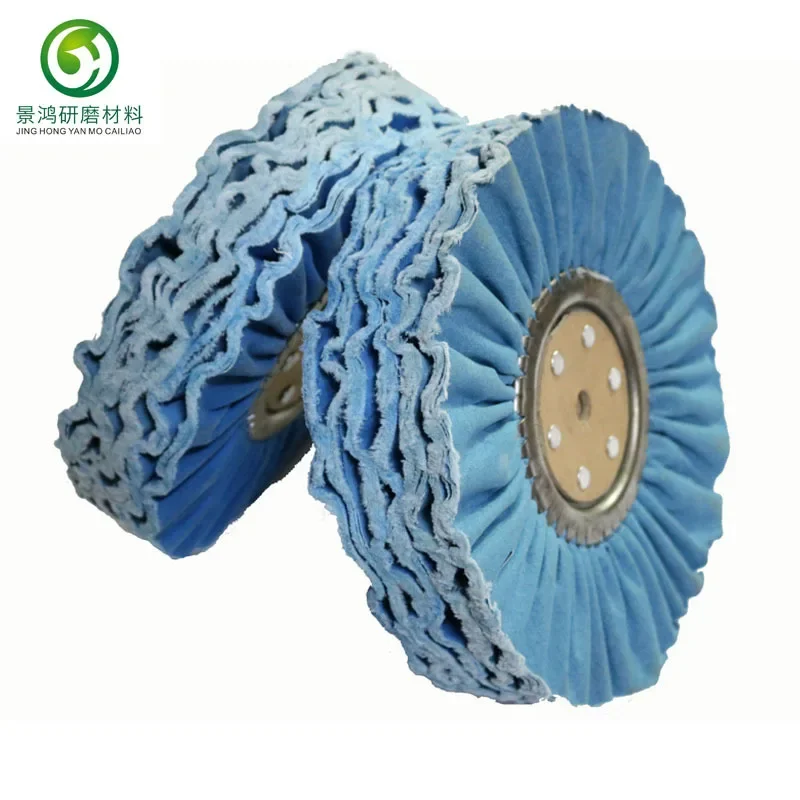 Koło wiatrowe z niebieskiej masy Koło wiatrowe z twardej niebieskiej tkaniny Polerowanie Polerowanie lustrzane Mocna tkanina tnąca
