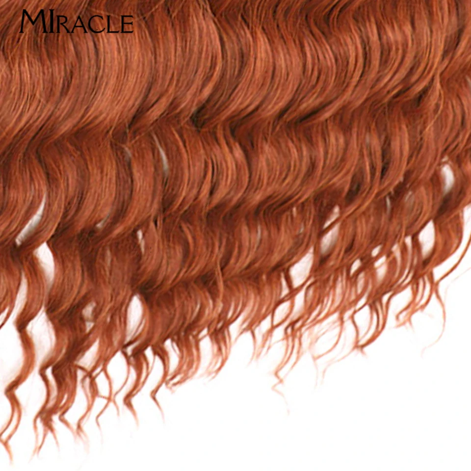 MIRACLE-extensiones de cabello sintético de ganchillo con ondas al agua, de 24 pulgadas cabello suelto, trenzado de ondas profundas, trenzas rubias degradadas