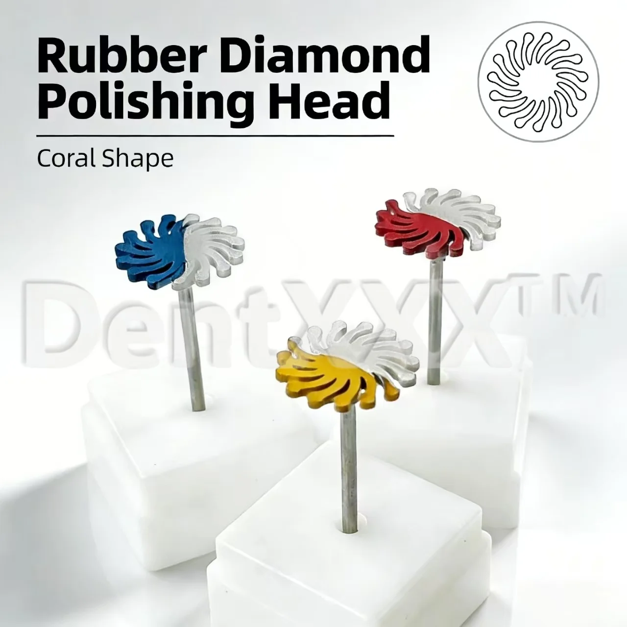 

Резиновая алмазная полировальная насадка, гибкий полировальный инструмент в форме коралла для циркония и керамики