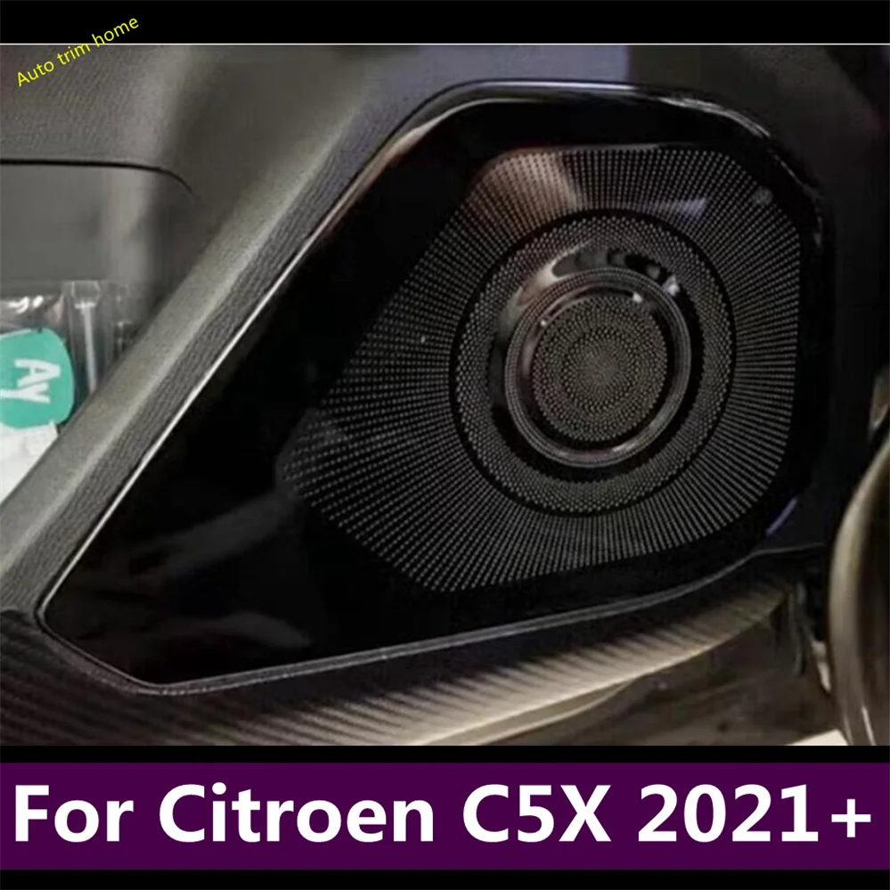 

Auto Accessories Pillar A Inner Door Audio Speaker Decor Frame Cover Loudspeaker 3D Trim Sticker Fit For Citroen C5X 2021 - 2025