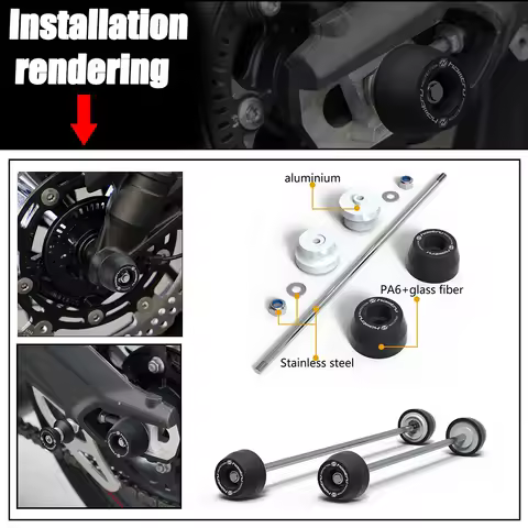 For Honda CBR1000RR CBR1000RR SP 2017-2023 / CBR1000RR-R CBR1000RR-R SP 2020-2023 Front Rear Wheel Spindle Crash Protection