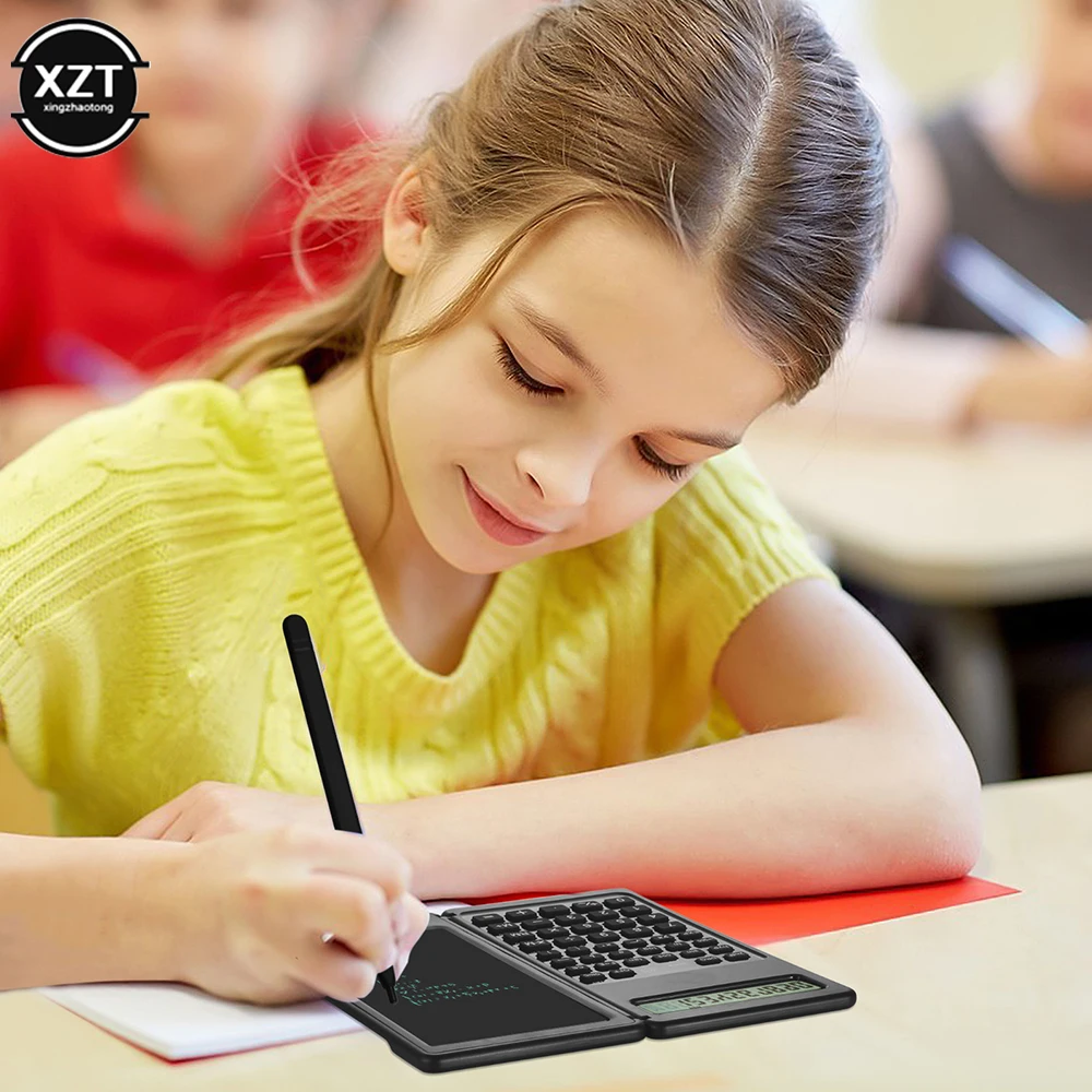 ポータブル計算機,6.5インチLCDディスプレイ,折りたたみ式,科学計算機,デジタル描画パッド,スタイラス付き