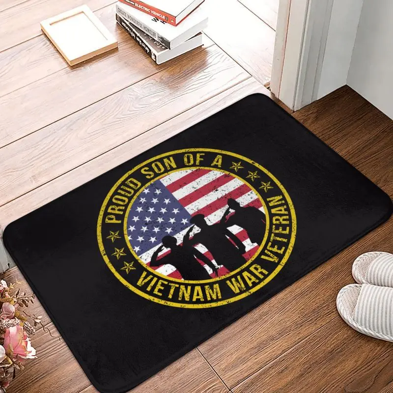 Proud Son Of A Vietnam War Doormat Entrance Kitchen Bathroom Door Floor Mat Veteran Souvenir Anniversary Living Room Carpet Rug