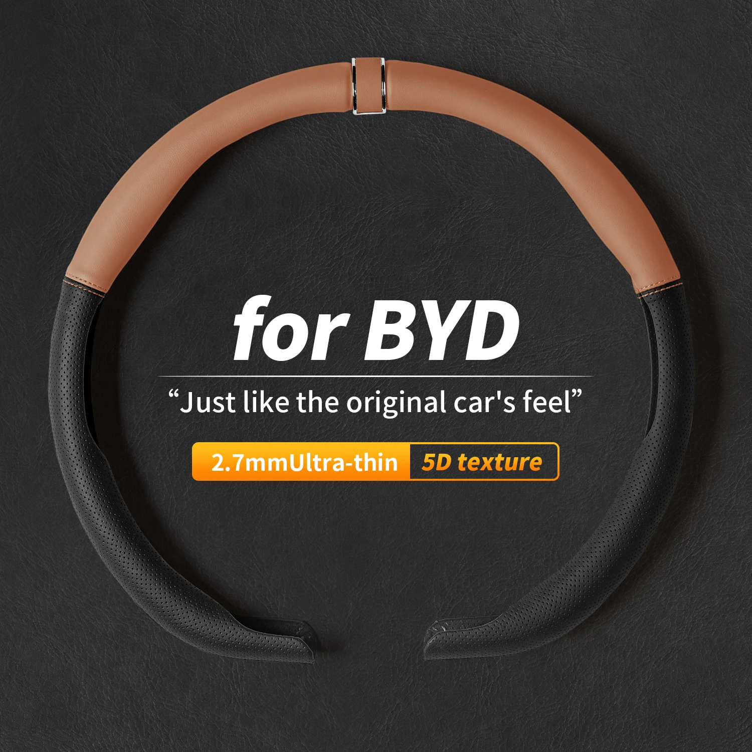 

Car Leather Steering Wheel Cover Anti-slip Breathable Accessories For BYD Han Tang SEAL U DM-i Sealion 7 SHARK 6 ATTO 2 SEAL U