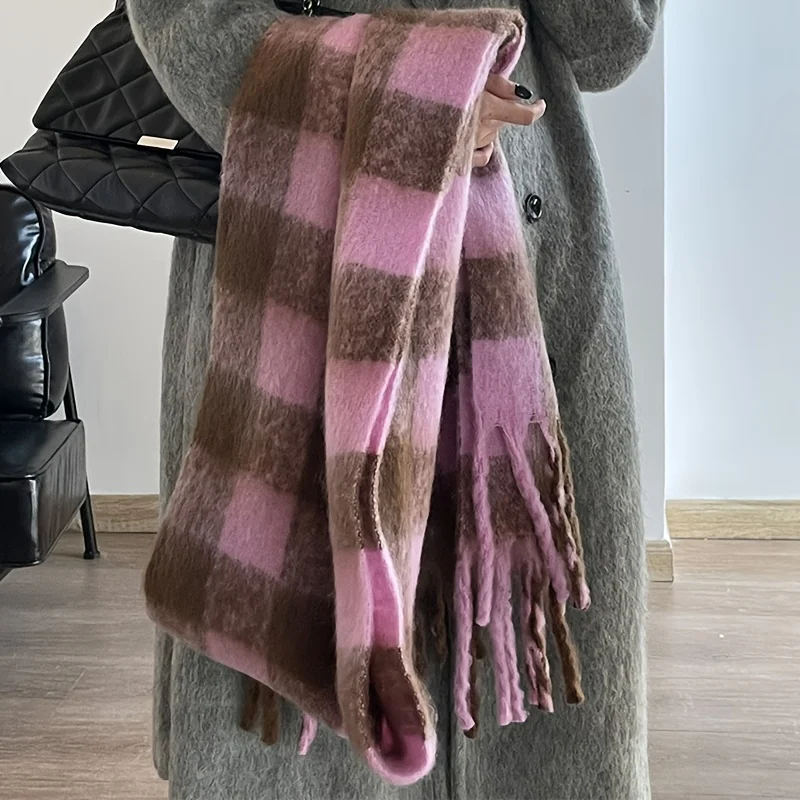 Eleganter Vintage-Schal für Damen – warmer, nicht dehnbarer, quadratischer Schal, anspruchsvoll für alltägliche und formelle Outfits