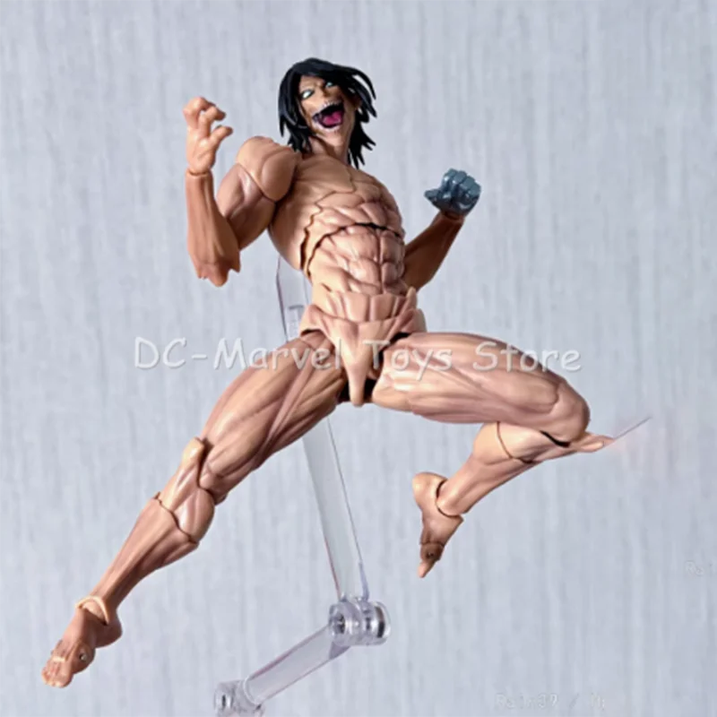 New Ko Kaiyodo Revoltech 놀라운 야마구치 공격 타이탄 Eren Jaeger Ko 모델 애니메이션 액션 컬렉션 피규어 선물 완구