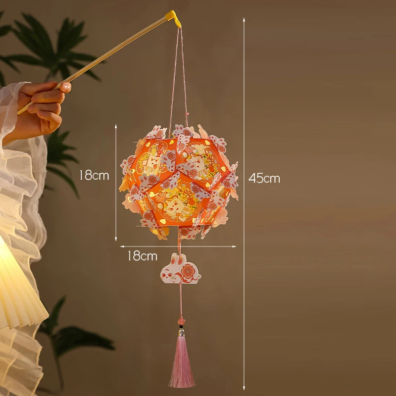 Festival de la mi-automne nouvelle lanterne boule brodée à la main bricolage enfants faisant des matériaux paquet lanternes portables de Style ancien