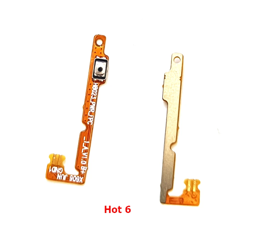 10Pcs Power On Off Flex Cable For Infinix Hot 6 7 Play 8 Hot 9 Lite Hot 10 Pro Smart 4 5 Hot 11 Note 8 8i